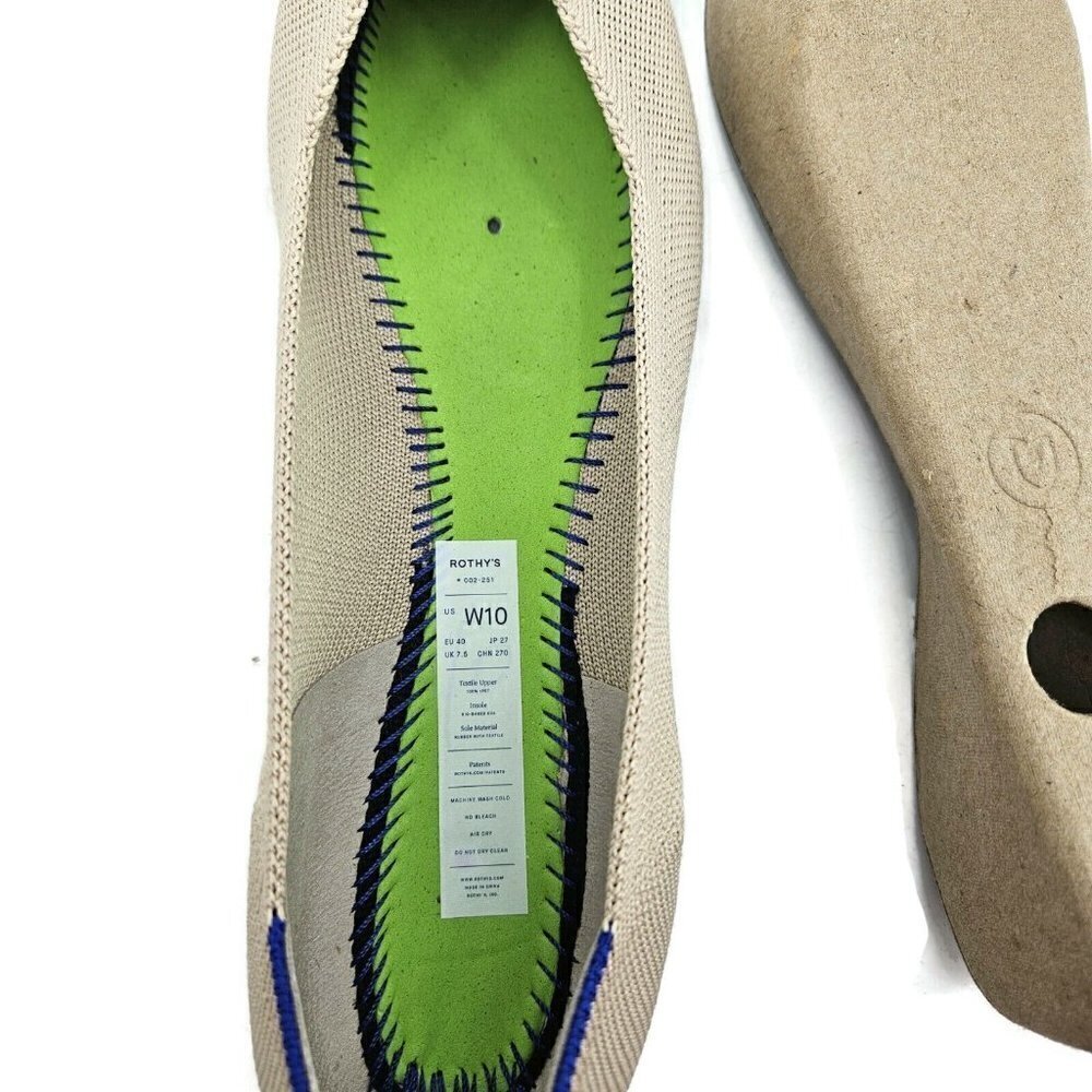New Rothy's The Point Shoes Womens 10 Ecru Rothys Slip Ons - Picture 13 of 13